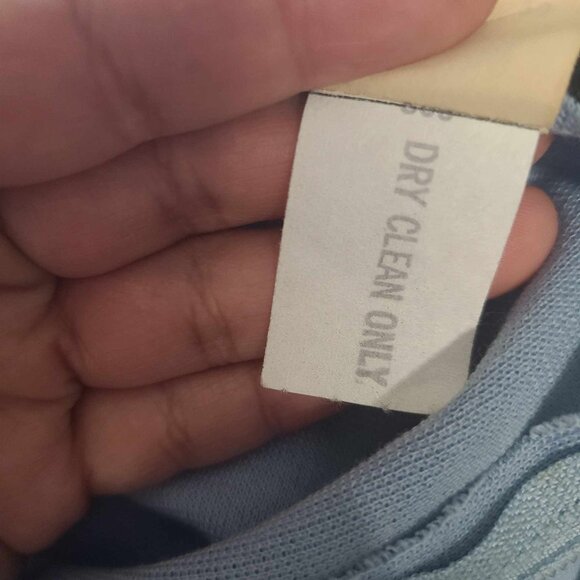 Bleeker Street Sky Blue Cap Sleeves Lace Trim Around The Waist sz 14 Union made - Picture 3 of 11